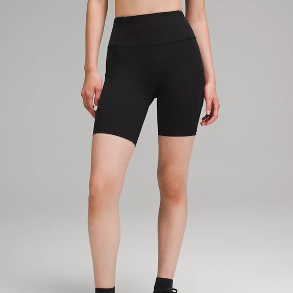 Lululemon Fast and Free High Rise Bike Shorts with Pockets - Picture 1 of 2